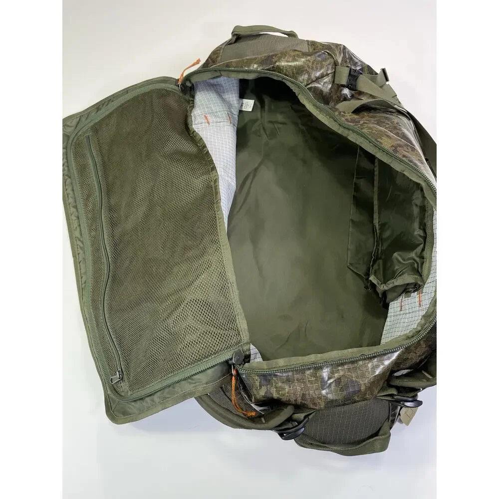 New Patagonia Black Hole Green Camo Duffel Bag 55L Backpack Straps NWT